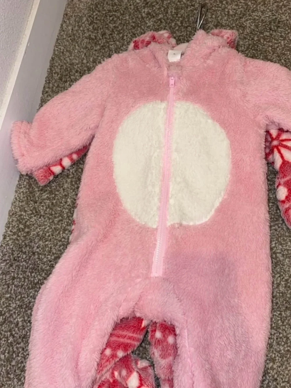 Old Navy Cream Floral Puffer One-Piece Snowsuit